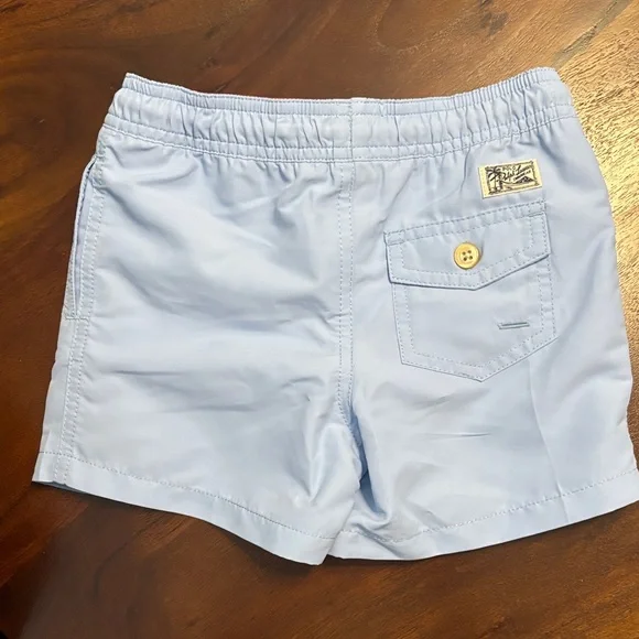 Polo by Ralph Lauren Baby Boy Sky Blue Swim Trunks with Pony NEW Size 3-6 months - Picture 5 of 7